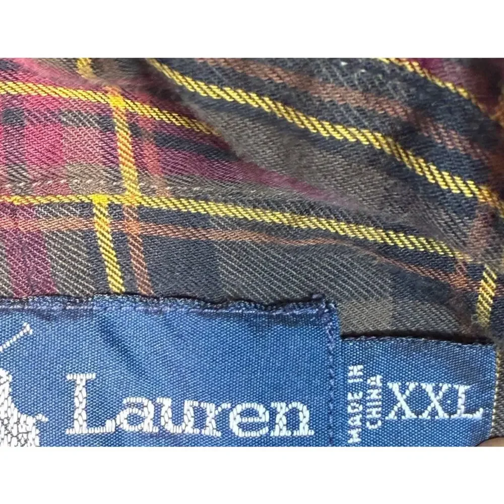 Ralph Lauren Men 2XL Brown Plaid Blake Long Sleeve Ivy League Casual Shirt